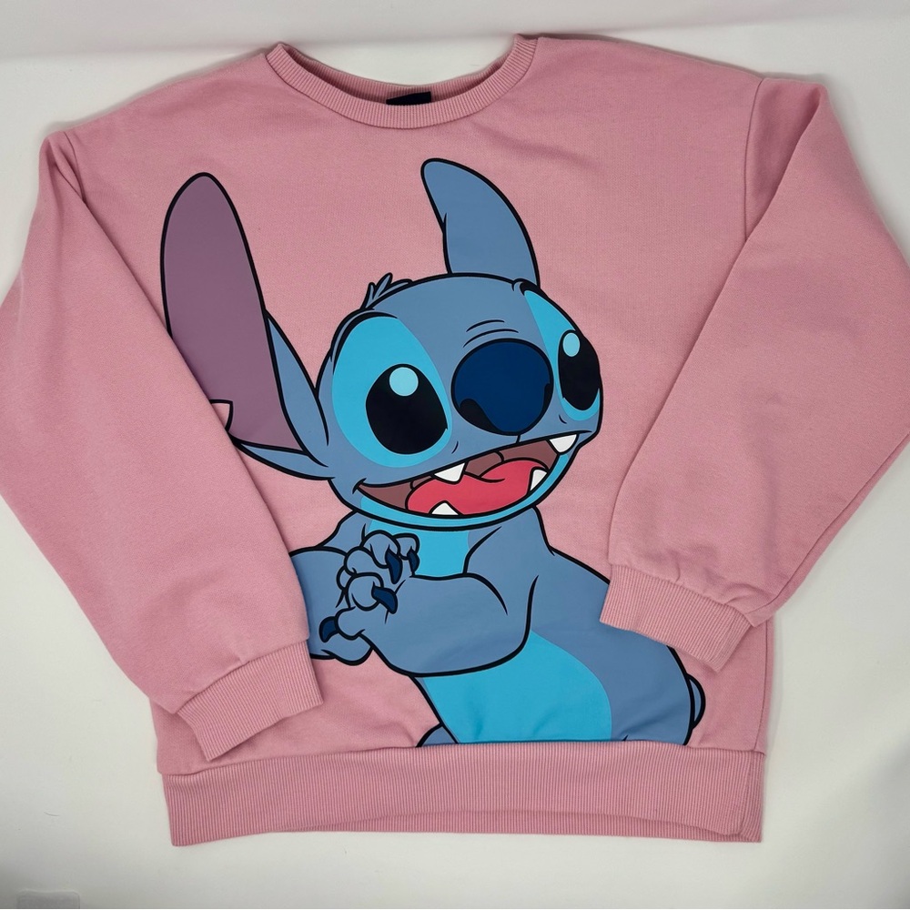 Disney x Primark Kids Pink Stitch Sweatshirt – Size 8–9Y (134cm)